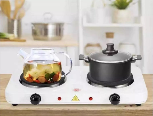 Cocina Eléctrica Doble Plato Portátil Encimera De 2000w