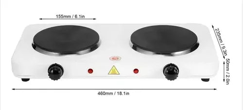 Cocina Eléctrica Doble Plato Portátil Encimera De 2000w