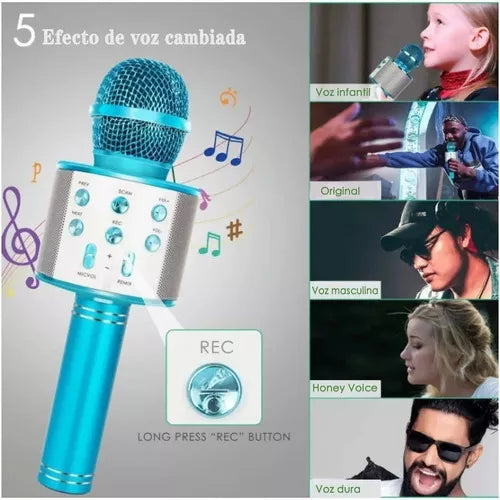 Microfono Inalambrico Karaoke Con Bocina