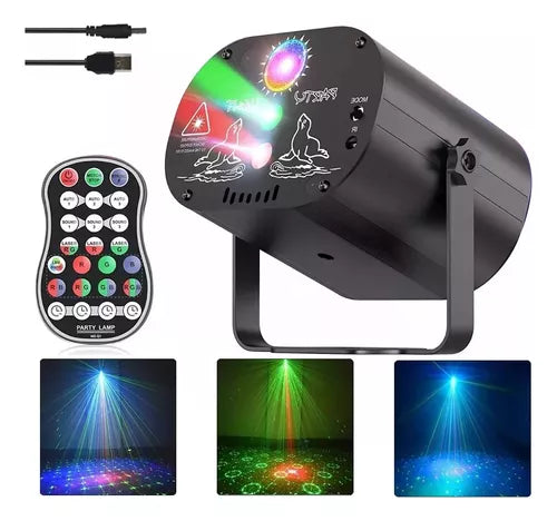 Led Rgb Láser Proyector 60 Patrones