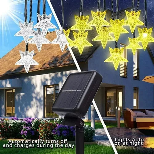 Guirnalda solar Led estrellas 30 luces