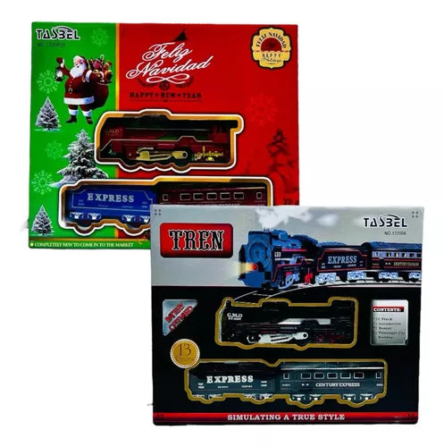 Tren Eléctrico Navideño Luces 13 Pcs