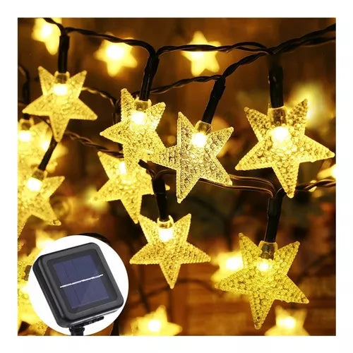 Guirnalda solar Led estrellas 30 luces