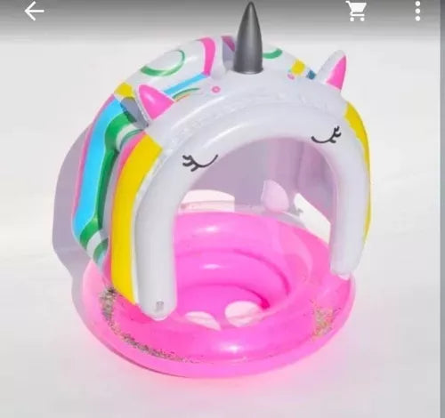 Flotador Inflable Unicornio con Techo