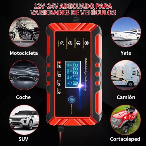 Cargador De Batería Inteligente Y Rápido 12v 8a 24v