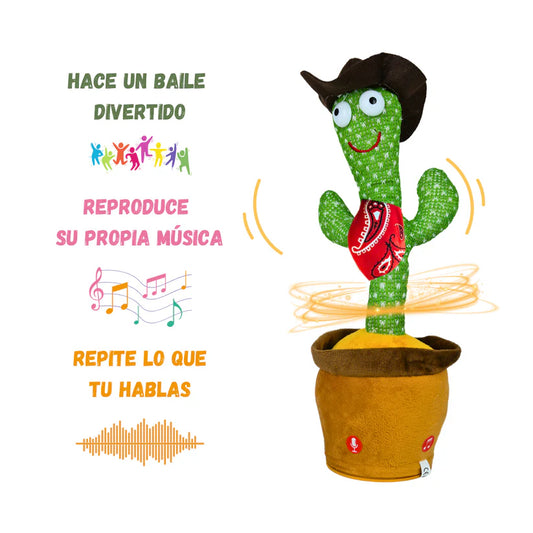 Cactus Bailarín Repetidor De Voz Musical Infantil Juego