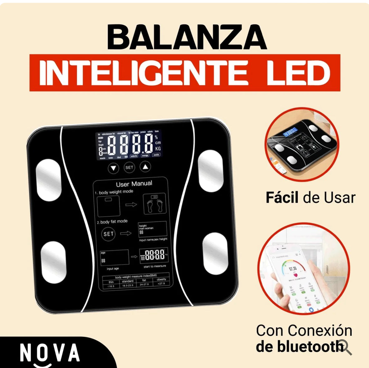 SMART BALANZA LED DIGITAL CON WIFI ™